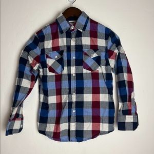 Ditch Plains Shirt Size XS 4/5 pear snaps cowboy